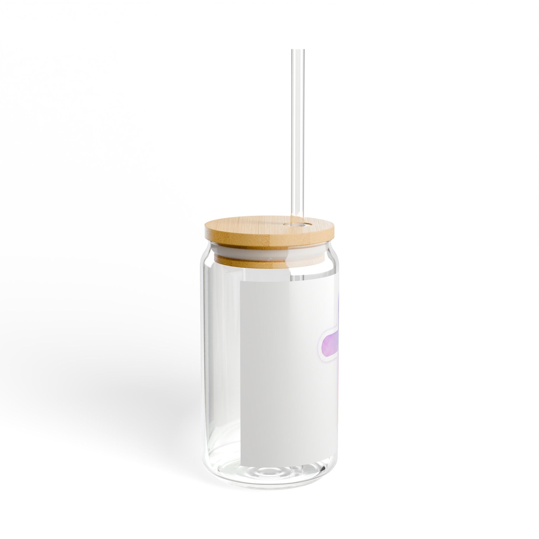 Pastel Cross Glass Cup 16 oz